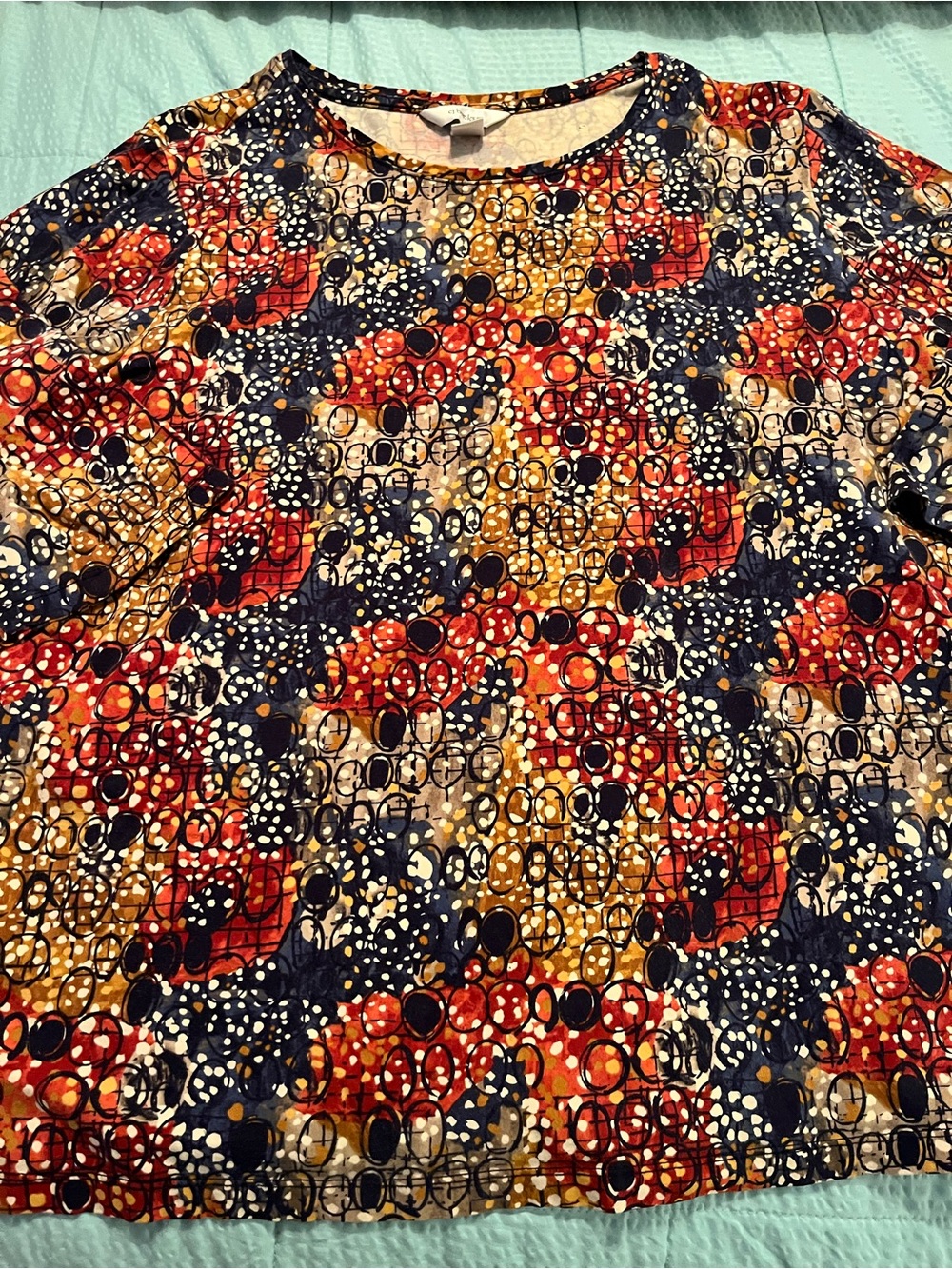 CJ Banks Print Knit Top